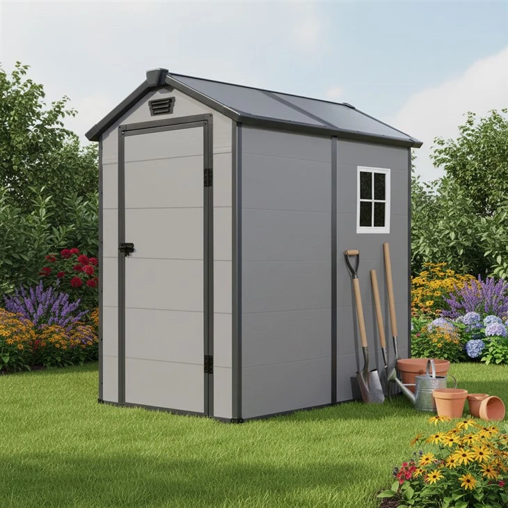 4x6ft resin garden shed