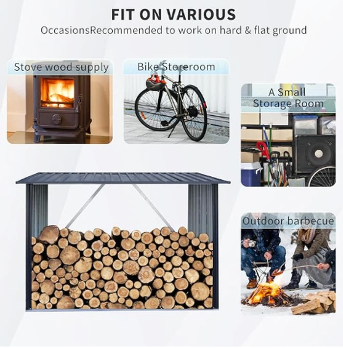 Outdoor Steel Firewood Rack3 Outdoor Steel Firewood Rack3