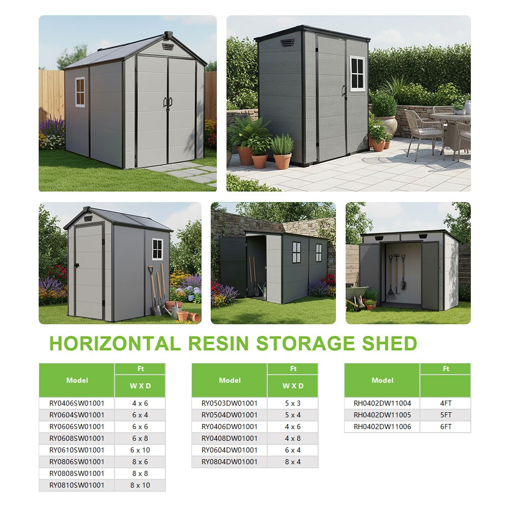horizontal resin storage shed horizontal resin storage shed