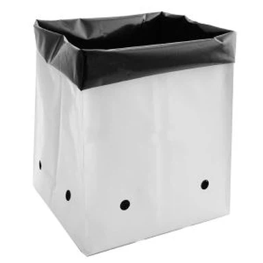 Black and White Poly Plastic Grow Bags with Holes