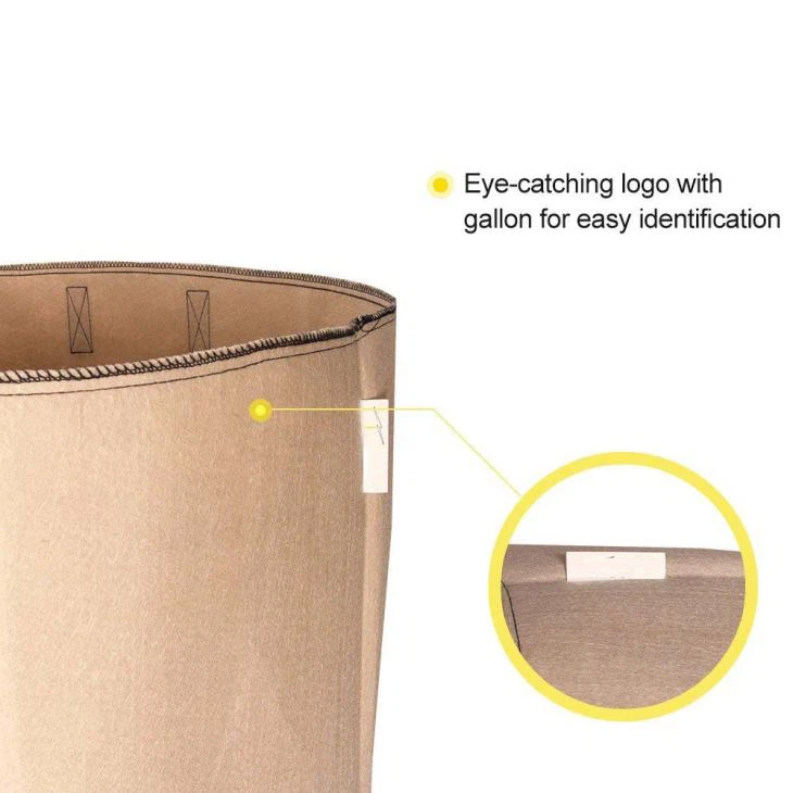 100gal Tan Fabric Grow Pots For Tree